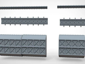 Sci-fi architecture elements collection 13 3D Model