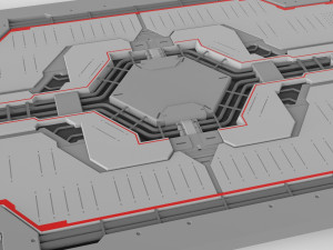 Sci-fi architectural element 14 3D Model