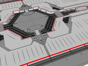 Sci-fi architectural element 14 3D Model