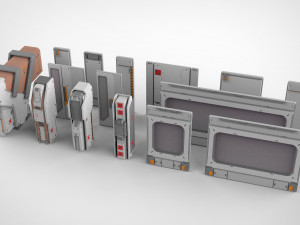 Sci-fi architecture kitbash 23 Modelo 3D