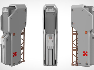 Sci-fi architecture kitbash 23 Modèle 3D