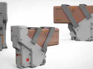 Sci-fi architecture kitbash 23 Modèle 3D