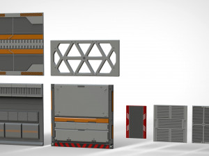 Sci-fi architecture kitbash 24 Modèle 3D