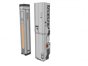 Sci-fi architecture kitbash 24 3D Model