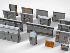 Sci-fi architecture kitbash 25 3D मॉडल