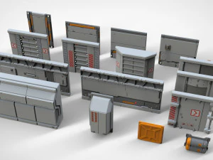 Kitbash architektury science-fiction 25 Model 3D