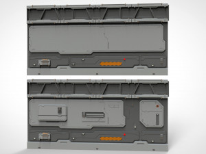 Sci-fi architecture kitbash 25 Model 3D