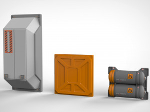 Sci-fi architecture kitbash 25 Model 3D