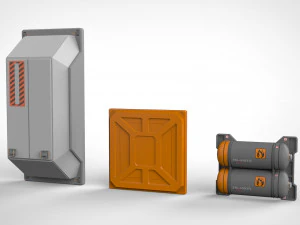 Kitbash de arquitetura de fic&ccedil;&atilde;o cient&iacute;fica 25 Modelo 3D