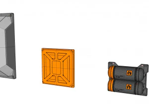 Kitbash de arquitetura de fic&ccedil;&atilde;o cient&iacute;fica 25 Modelo 3D