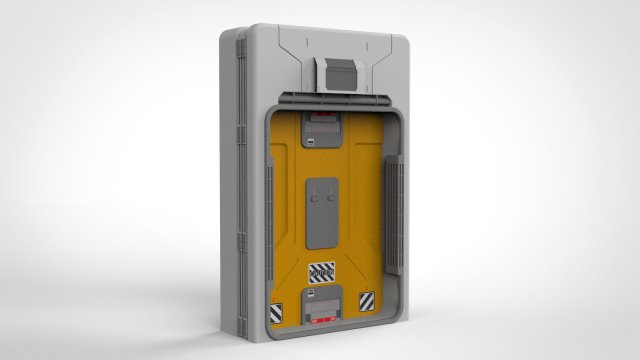 Sci fi door 15 3D Model .c4d .max .obj .3ds .fbx .stl .blend 