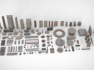 Sci-fi architecture elements collection 14 3D Model