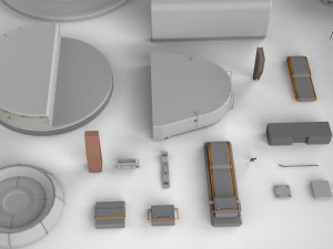 Sci-fi architecture elements collection 14 3D मॉडल