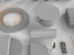 Sci-fi architecture elements collection 14 3D Model