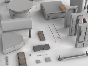 Sci-fi architecture elements collection 14 3D मॉडल