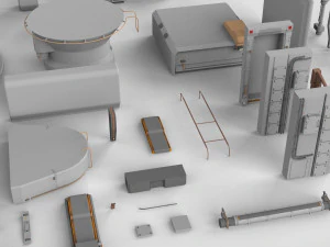 Sci-fi architecture elements collection 14 3D Model