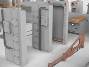 Sci-fi architecture elements collection 14 3D Model