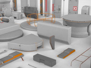 Sci-fi architecture elements collection 14 3D मॉडल