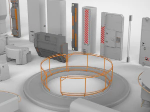 Sci-fi architecture elements collection 14 3D Model