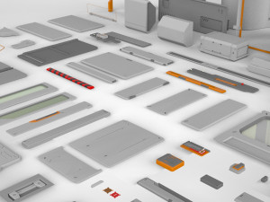 Sci-fi architecture elements collection 14 3D मॉडल