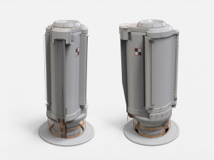 Sci-fi architecture kitbash 26 3D Model