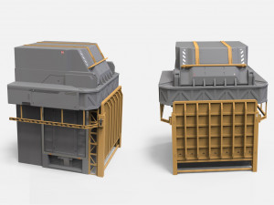 Sci-fi architecture kitbash 26 3D Model