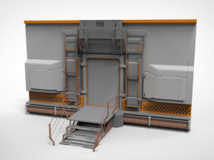 Sci-fi architecture kitbash 26 3D Model