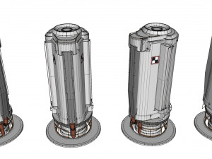 Sci-fi architecture kitbash 26 3D Model