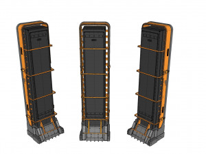 Sci-fi architecture kitbash 26 3D Model