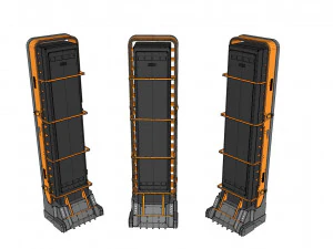 Sci-fi architecture kitbash 26 3D Model