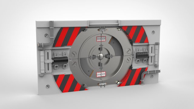 Sci fi door 16 Model 3D .c4d .max .obj .3ds .fbx .stl .blend 