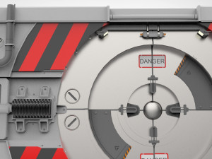 Sci fi door 16 Model 3D