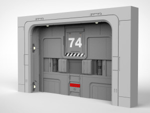 Sci fi door 17 3D Модель