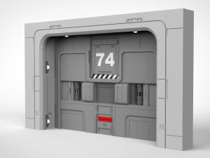 Sci fi door 17 3D Model