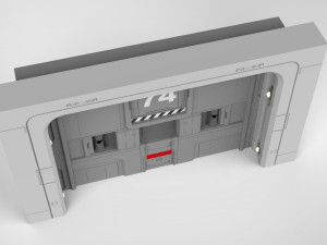 Sci fi door 17 3D Модель