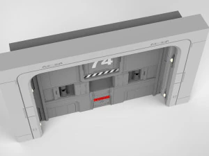 Sci fi door 17 3D Model