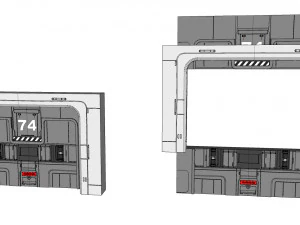 Sci fi door 17 3D Model