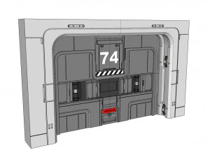 Sci fi door 17 3D Model