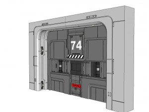 Sci fi door 17 3D Model