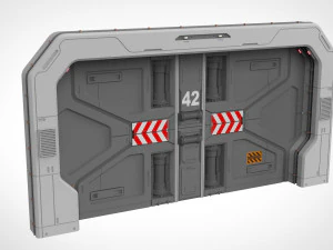 Puerta de ciencia ficci&oacute;n 18 Modelo 3D