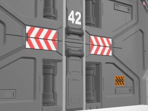 Sci fi door 18 3D Model
