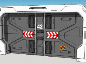 Sci fi door 18 3D Model