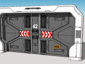 Sci fi door 18 3D Model