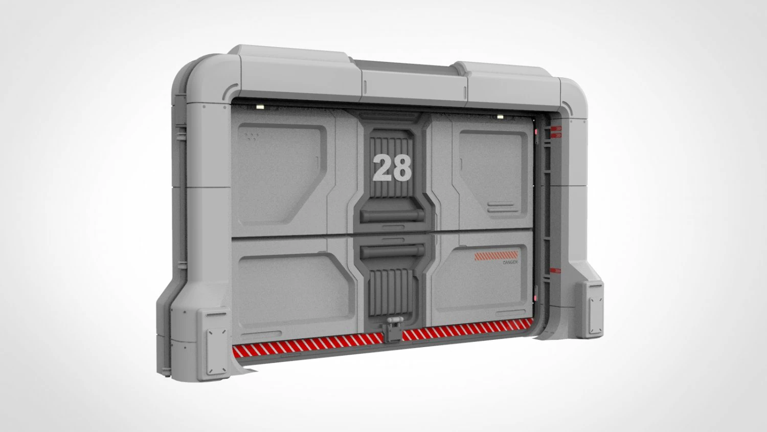 Sci fi door 19 3D Model .c4d .max .obj .3ds .fbx .stl .blend