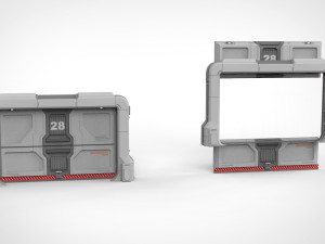 Sci fi door 19 Modelo 3D