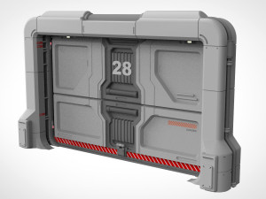 Sci fi door 19 Modelo 3D