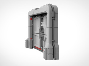 Sci fi door 19 Modelo 3D