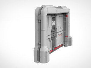 Sci fi door 19 Modelo 3D
