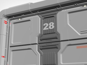 Sci fi door 19 Modelo 3D