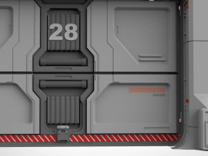 Sci fi door 19 Modelo 3D